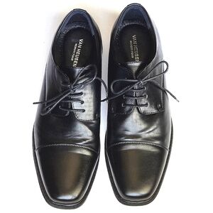 Van Heusen Oxfords Memory Foam Insoles Classic Black Lace Up Mens Size 10.5 EUC